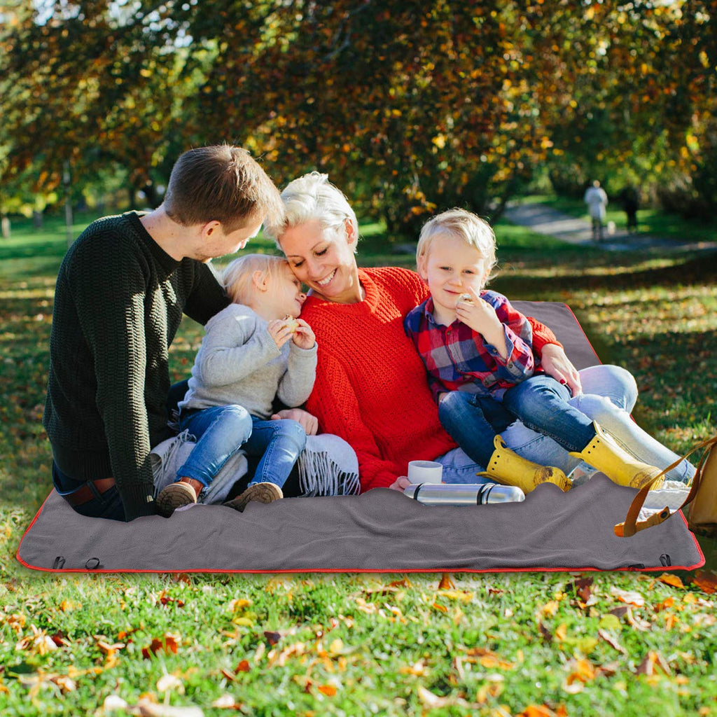 Large Waterproof Stadium Blanket for Cold Weather, Soft Warm Fleece Camping Blanket Windproof for Outdoor Sports