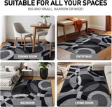 Rugshop Contemporary Abstract Circles Perfect for high Traffic Areas of Your Living Room,Bedroom,Home Office,Kitchen