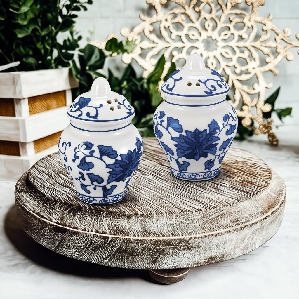 Chinoiserie Mini Ginger Jar Salt and Pepper Shakers Set - Set of 2