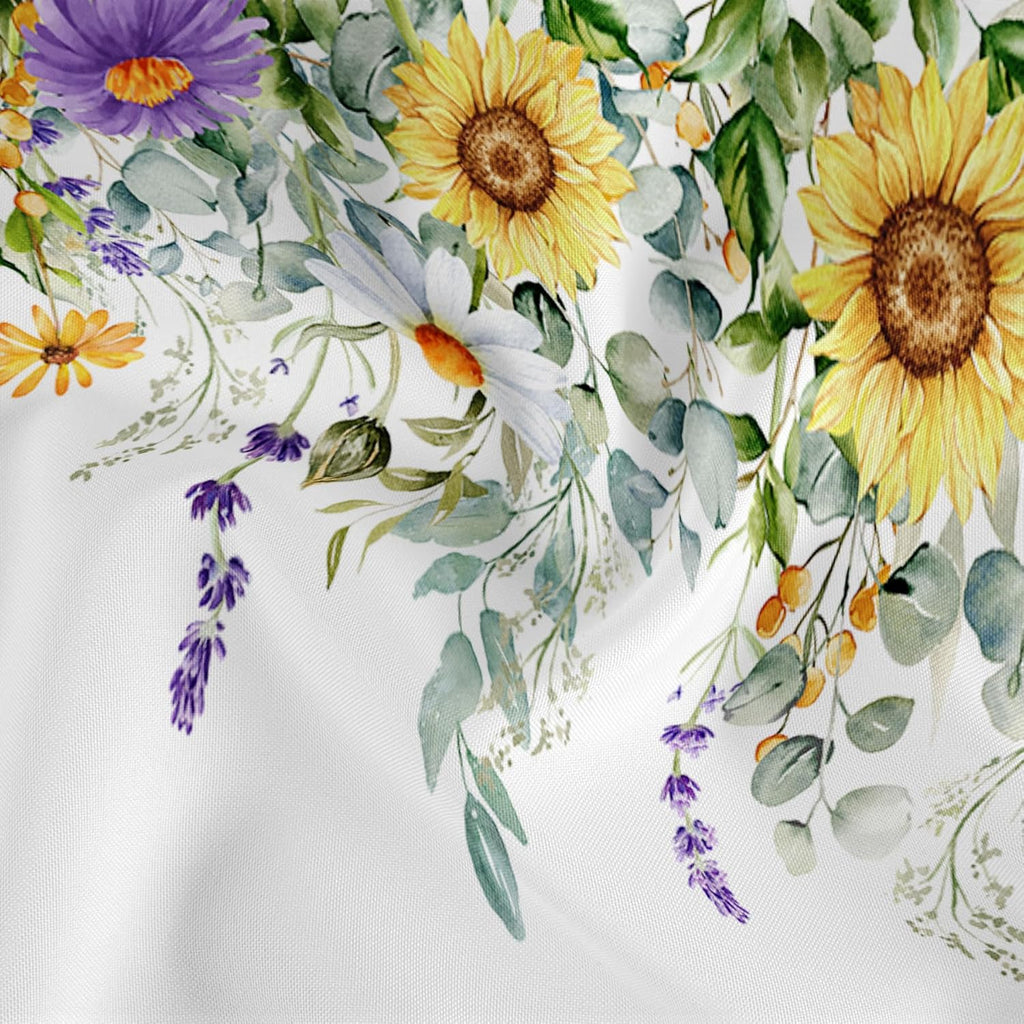 Spring Wildflower Flower Valance for Windows,Window Treatment Curtains Rod Pocket Sheer Small Short Valance for