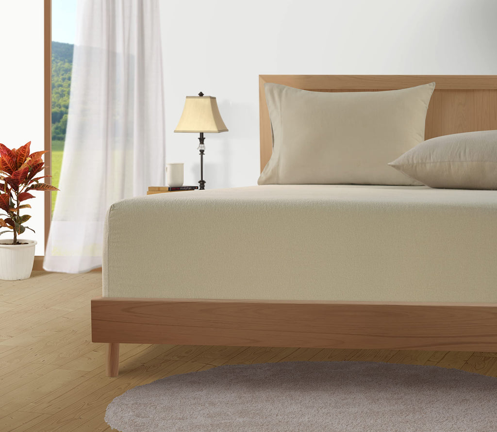 100% Cotton King Flannel Sheets Set - Brushed for Extra Softness - Lightweight & Durable Cotton King Size Flannel