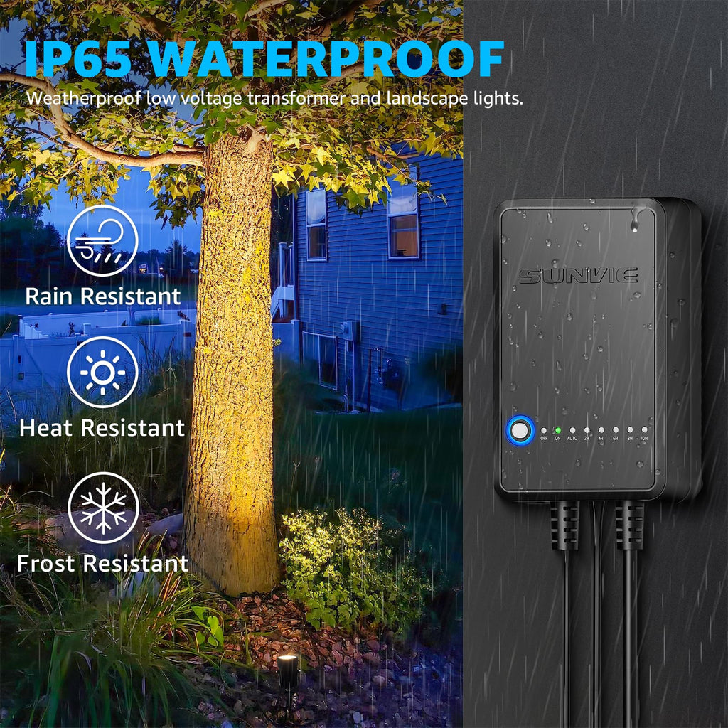 All-in-One LED Low Voltage Landscape Lighting Kit Dusk to Dawn