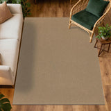 Easy Jute 5x7 ft Outdoor Washable Rug Non Slip Woven Texture Durable Farmhouse Rug for Entryway Pati