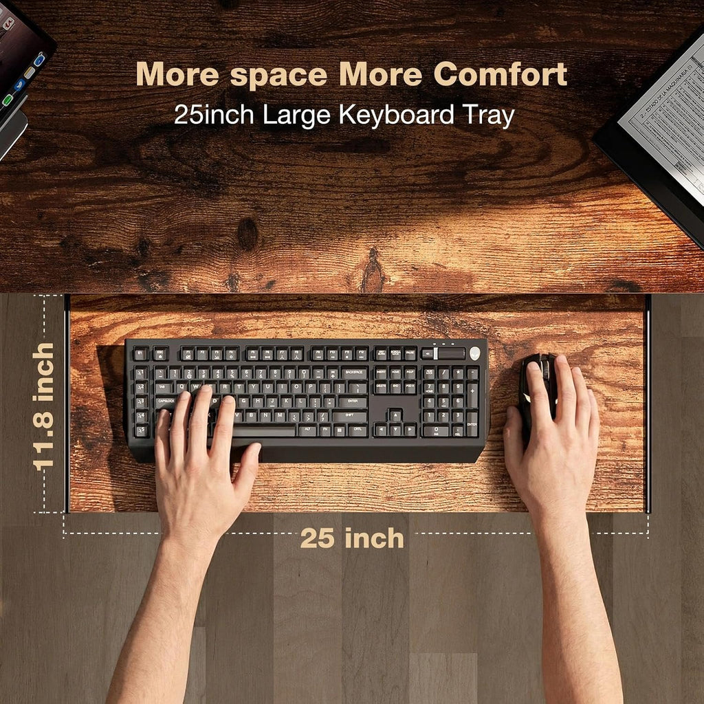 59 Inch L Shaped Standing Desk with Shelves and Keyboard, Electric Corner Standing Desk Adjustable Height, Sit Stand