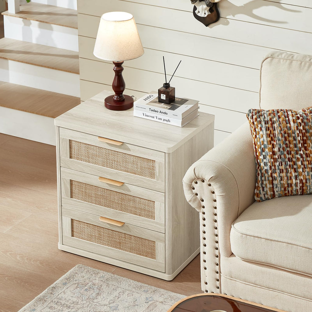 Rattan 23" Nightstands with Drawers