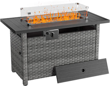 44" Fire Pit Table with Wind Guard