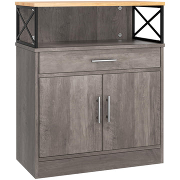 Kitchen Storage Cabinet with Adjustable Shelves and Drawers, Modern Buffet Sideboard, Wood Buffet Cabinet with Doors