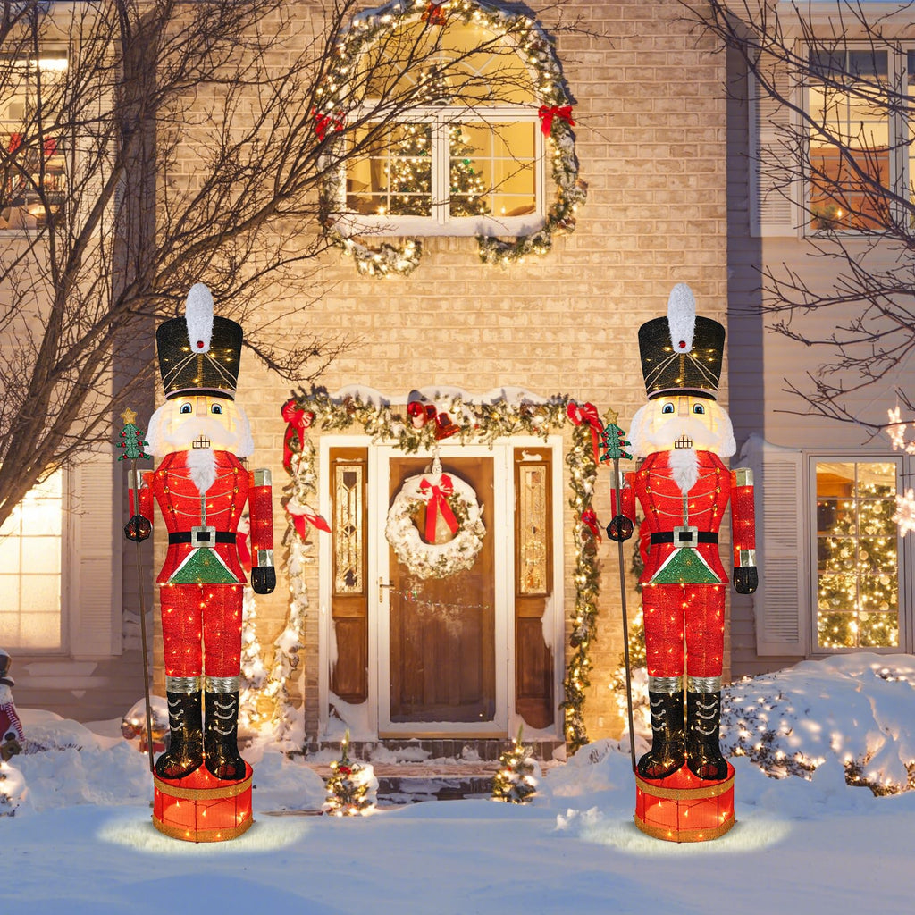 7.5ft Giant Lighted Nutcracker Christmas Decoration Outdoor with 170 LED