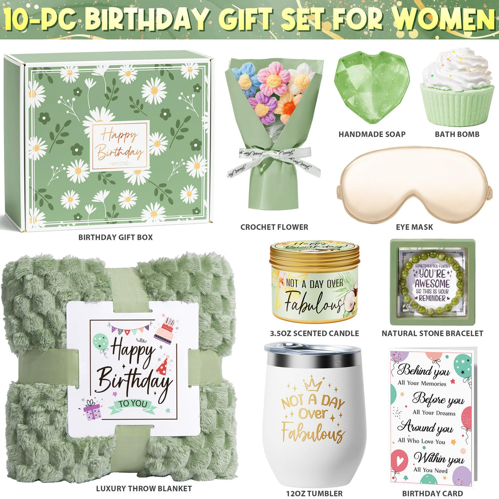 Birthday Gifts Basket for Women Mom Sister Her, Happy Birthday Spa Gift Box
