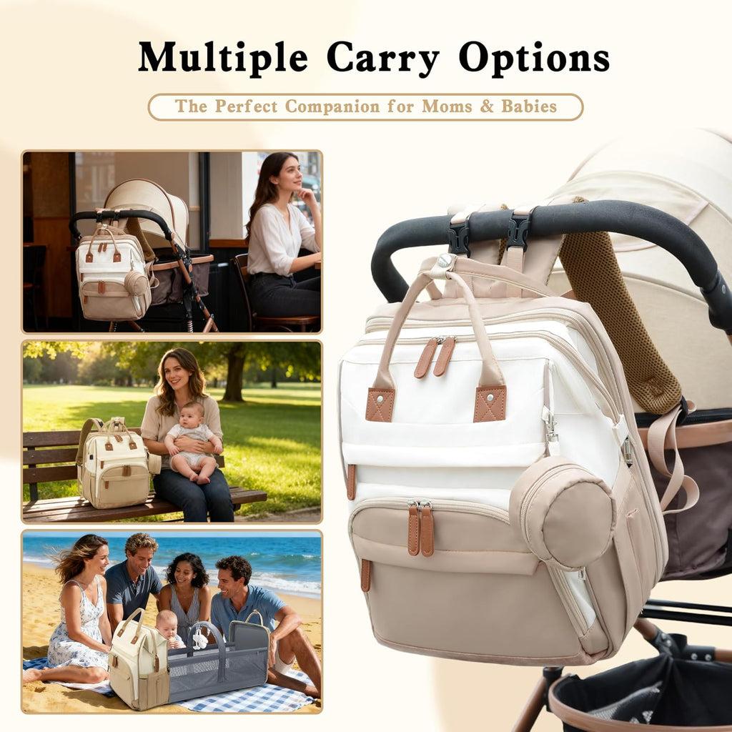 Large Diaper Bag Backpack Khaki