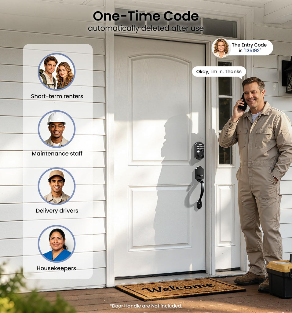 Keyless Entry Deadbolt, Electronic Keypad Lock, Matte Black