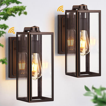 Dusk to Dawn Outdoor Lighting, Modern Oil Rubbed Bronze Wall Light Fixtures, 100% Aluminum Porch Lights Outdoor