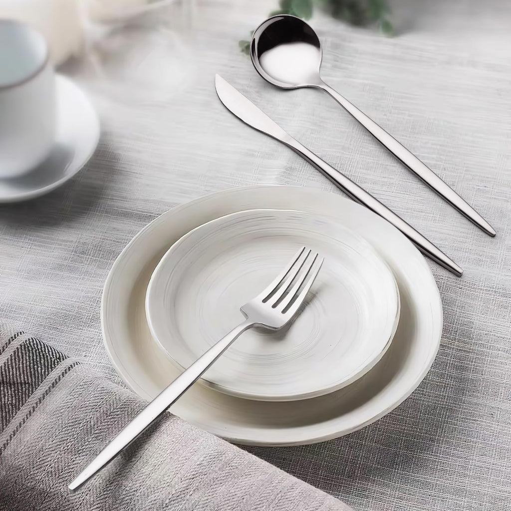 Silverware Set 20 Piece, Stainless Steel Flatware Set Service for 4, Cutlery Utensil Sets Restaurant, Include Knife