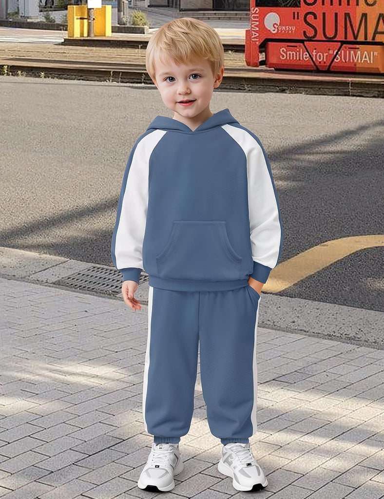 Boys Clothes 2 Piece Color-Block Striped Boys Outfits Hoodies Sweatshirt Pants Set Fall Winter Kids Clothes