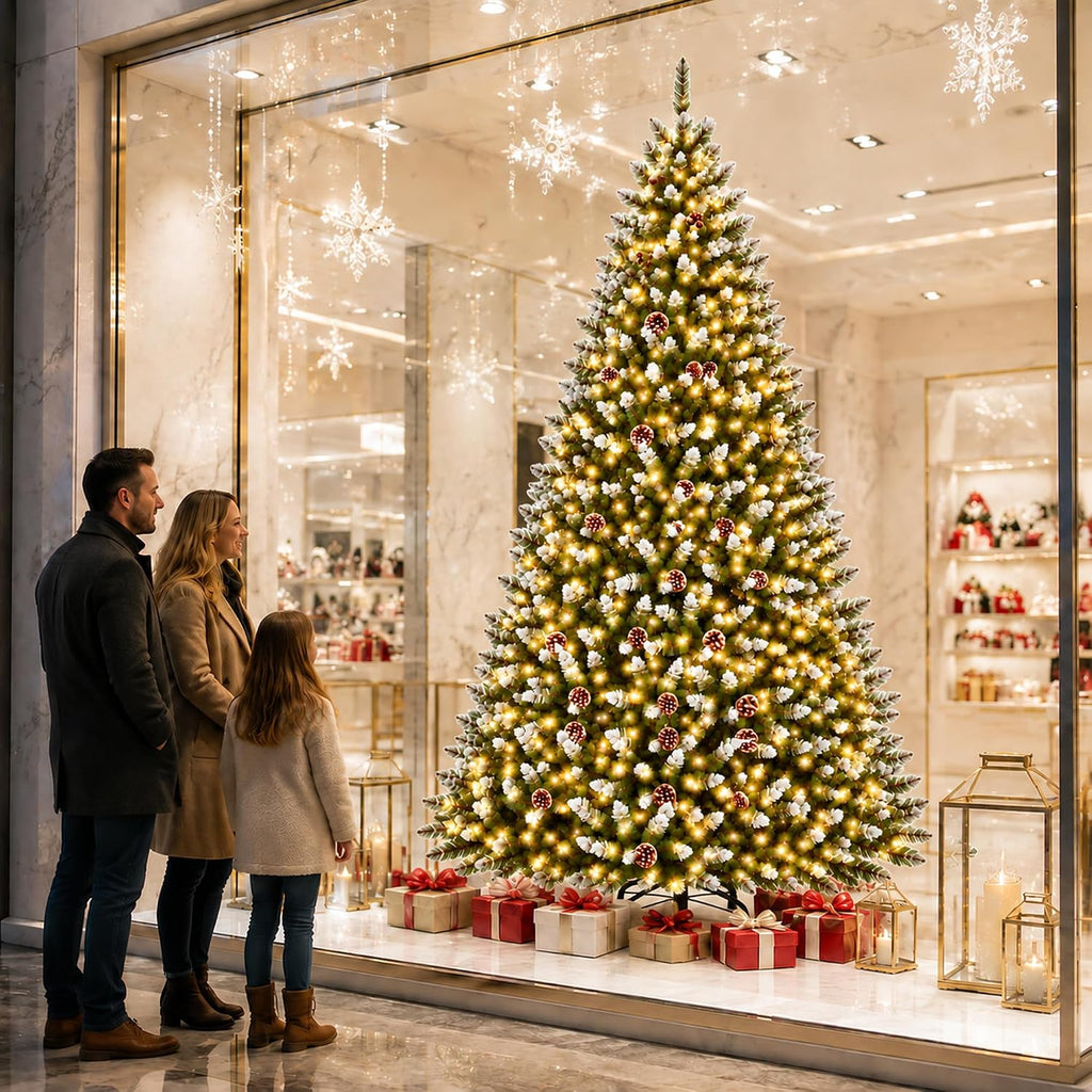 Pre-Lit Artificial Christmas Tree, 900 Lights, 1800 Tips