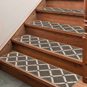 Non Slip for Wooden Steps Indoor, 15 Pack 8" X 30" Carpet Runners for Wood Stairs with Self-Adhesive Backing