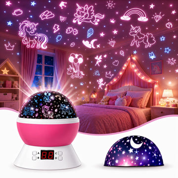 Unicorn Star Projector for Kids | Stars Ceiling Projection for Girls Room
