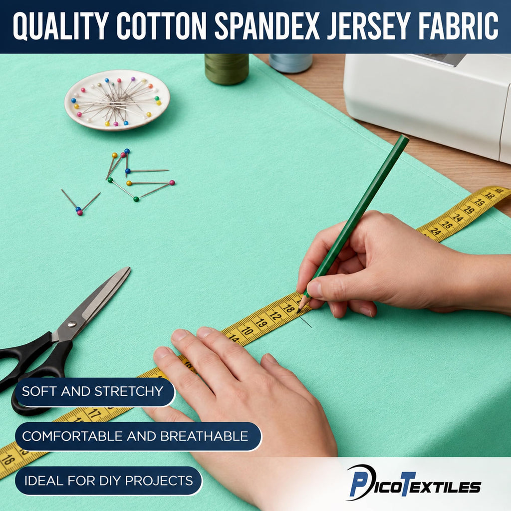 Textiles 20 Yard Bolt Mint Cotton Spandex Jersey Knit Fabric
