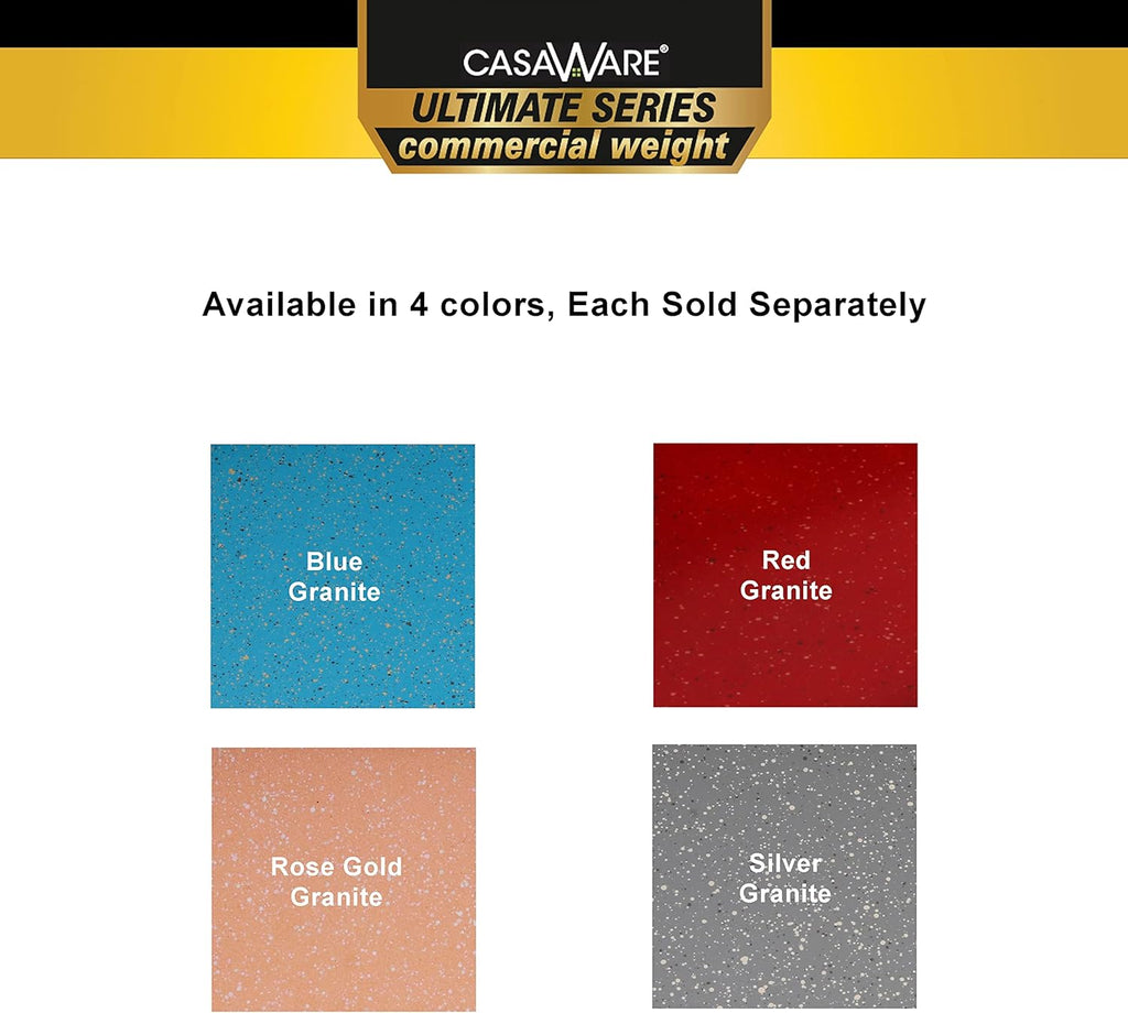2pc Ultimate Commercial Weight 15 x 10 x 1-Inch Cookie Sheet Set (Red Granite)