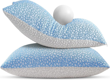 Firm Memory Foam Bed Pillows King Size Set of 2,Adjustable Cooling Side Sleeper Pillow,Hotel Collection Breathable