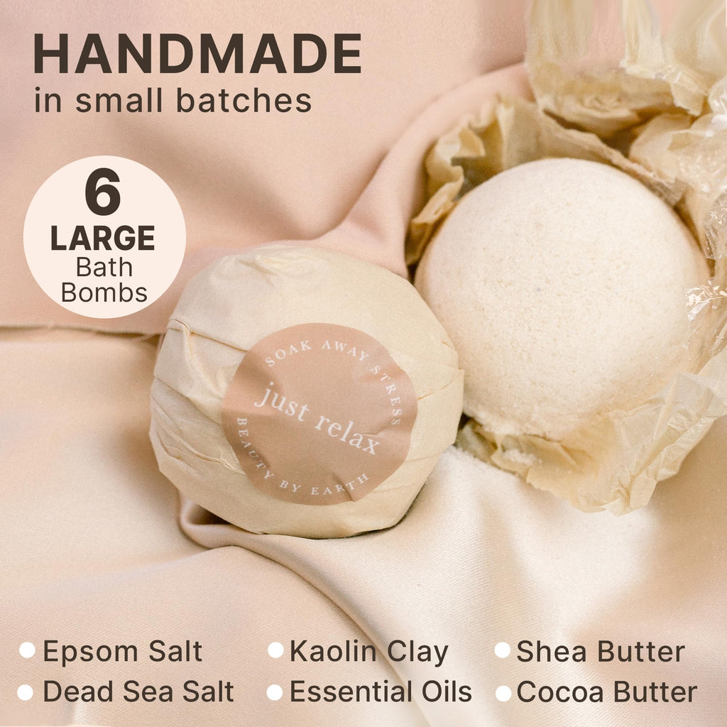 Bath Bombs Gift Set - USA Made with Organic & Natural Ingredients