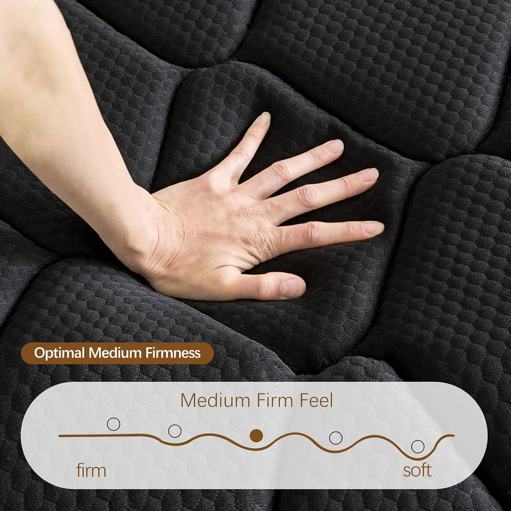 12 inch King Size Mattress in a Box,Gel Hybrid Memory Foam Individually Wrapped Pocket Springs for Motion
