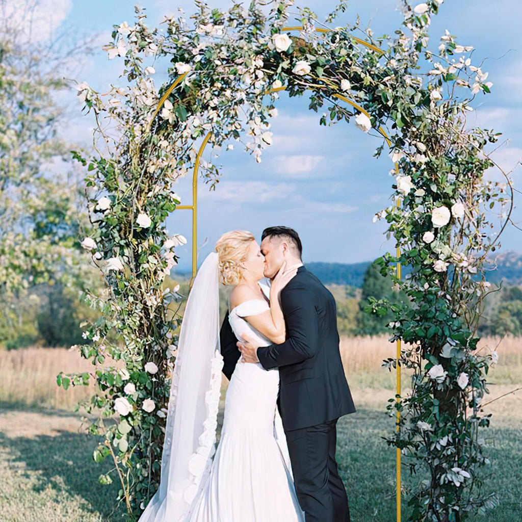 Open, Double Arch Frame U Shaped Wedding Arches for Wedding Ceremony Birthday Party Bridal Baby Shower Photo Booth