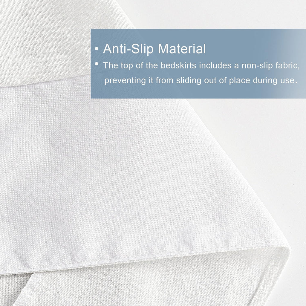 Chic 14'' Full BedSkirts Scallop Edge Pleated Dust Ruffle
