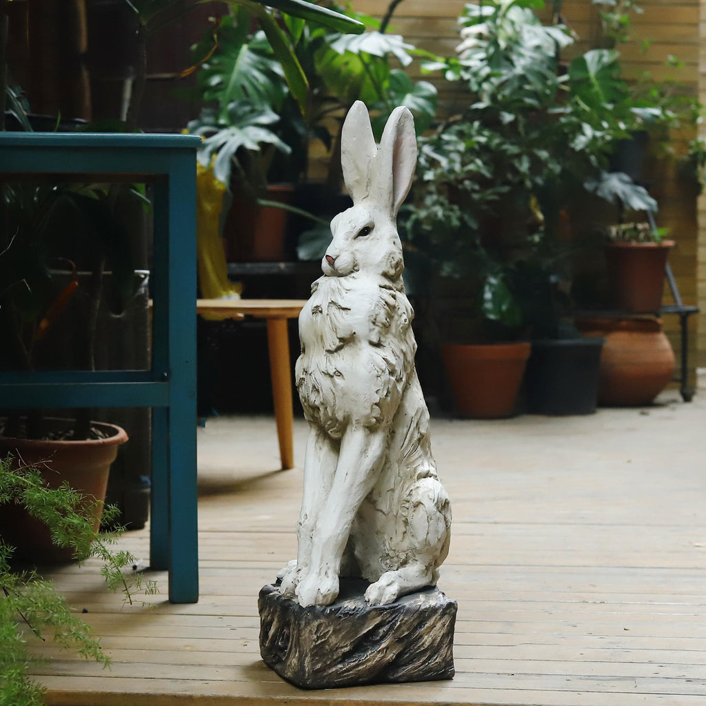 30''H Large Size Noble Sitting Rabbit Statue Easter Bunny Sculpture