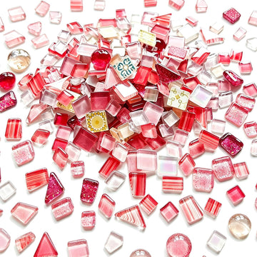 2.2LB Mixed Colors Irregular Crystal Glass Mosaic Tiles, DIY Mosaic Tiles