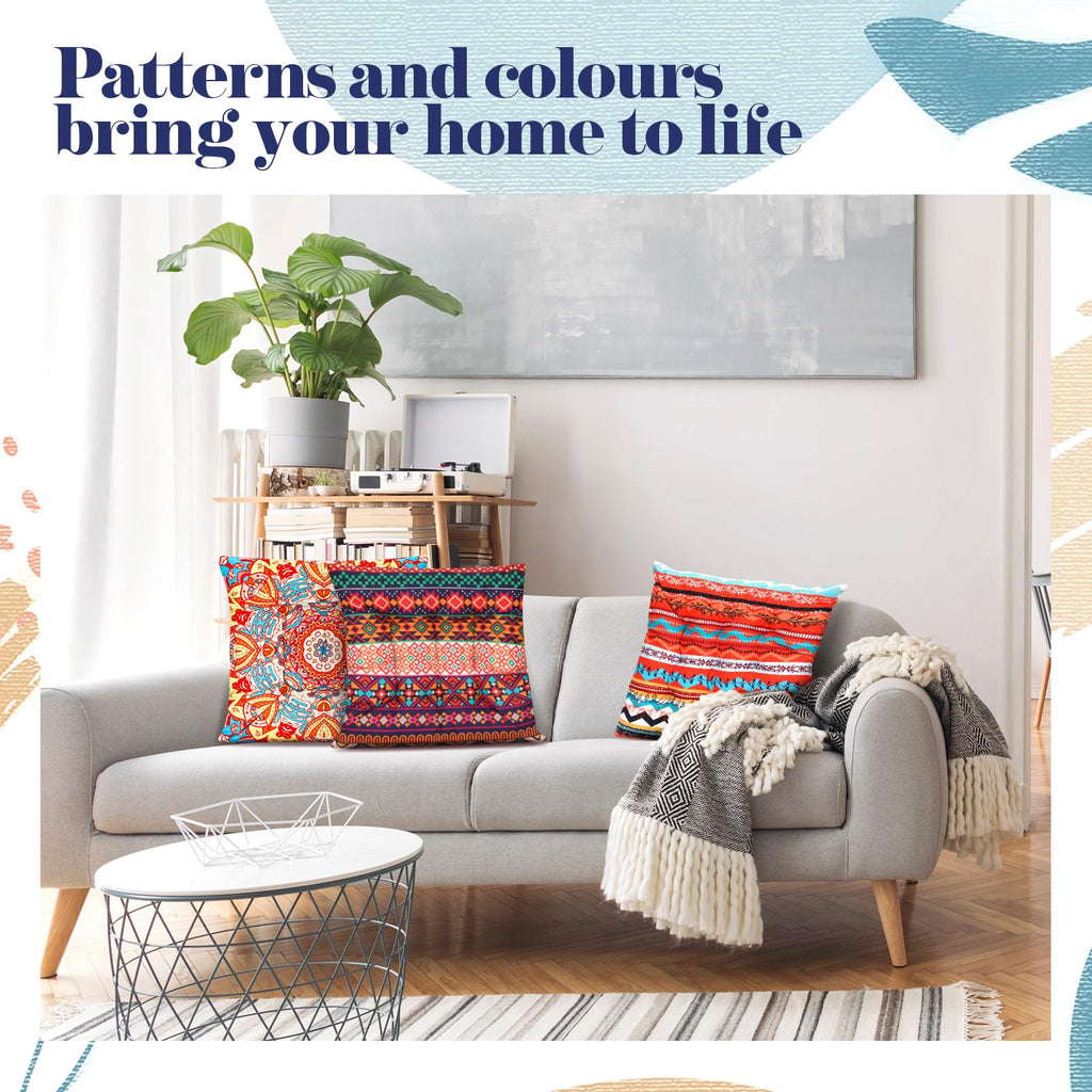 6 Pcs Bohemian Floor Pillows 15 Inch, Classic