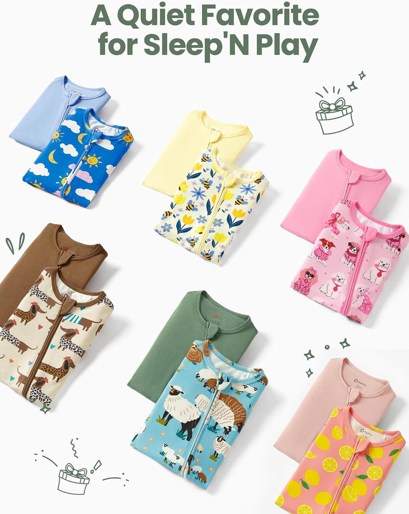 Bamboo Viscose Baby Footie Pack with Anti-Slip Grips