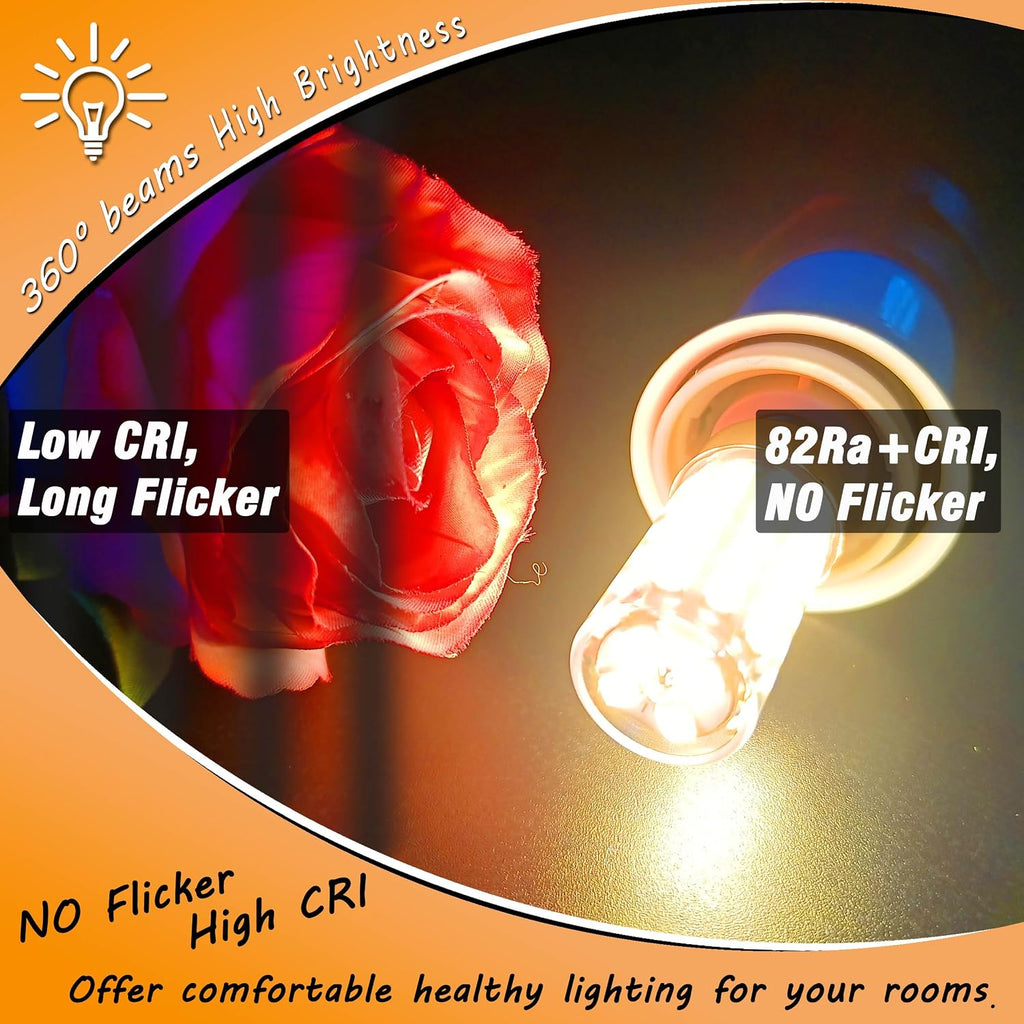 E12 C7 T6 LED Bulb 60 Watt Equivalent 6W 2700K Warm White 550lm