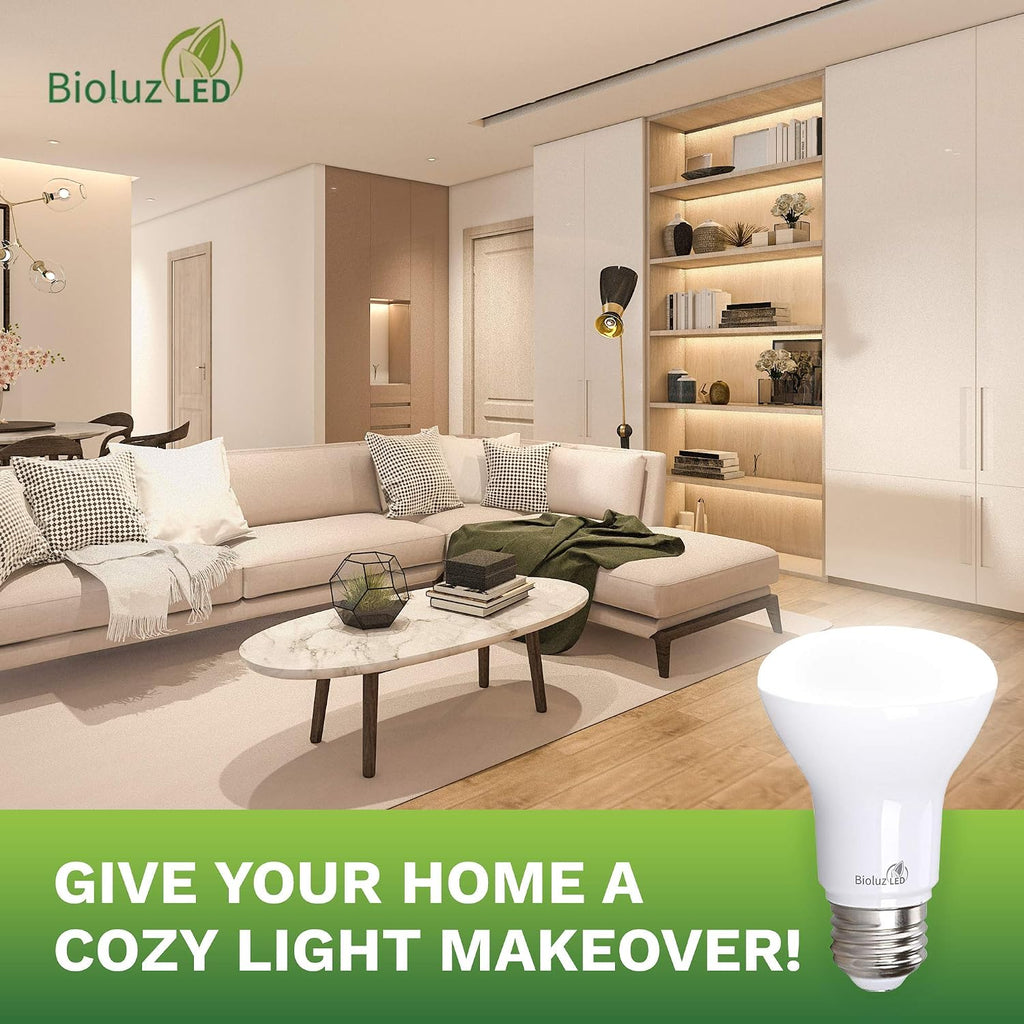 Light Bulb BR20 Light Bulbs 3000K Bright Soft White LED Bulbs 6W=50W Replacement 90 CRI 540 Lumen Indoor/Outdoor UL