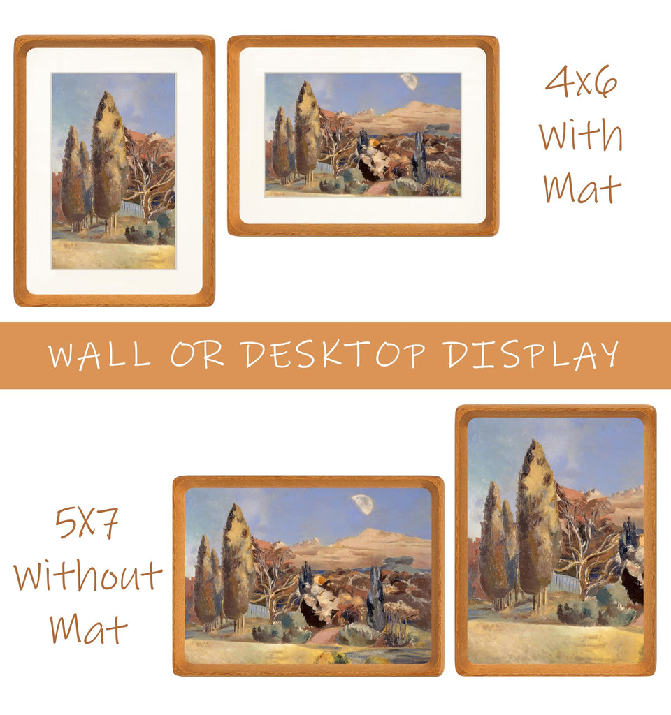 5x7 Picture Frame with Mat for 4x6, Natural Teak Wood Handcrafted Rounded Corner with Real Glass, Vertical or