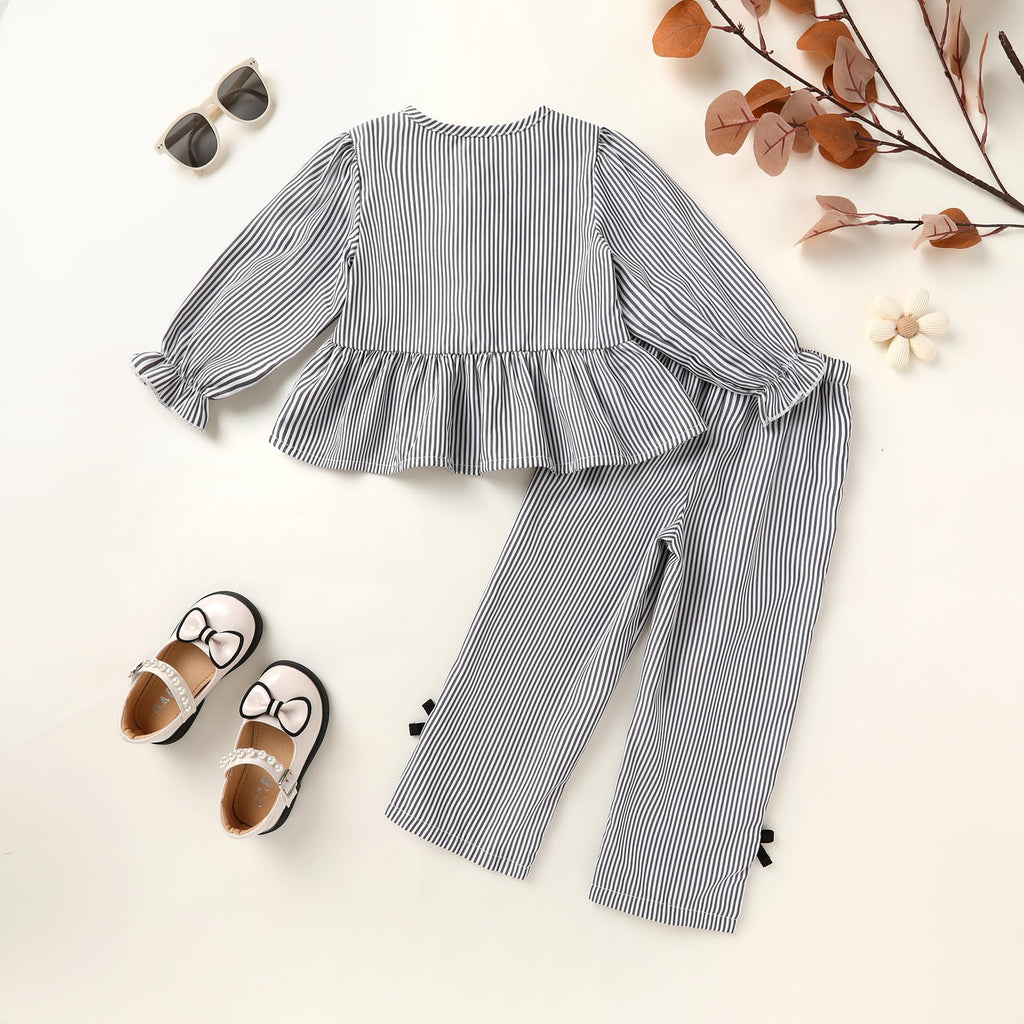 Baby Girl Clothes Toddler Girl Fall Winter Outfit Ruffle Tops Pants Sets