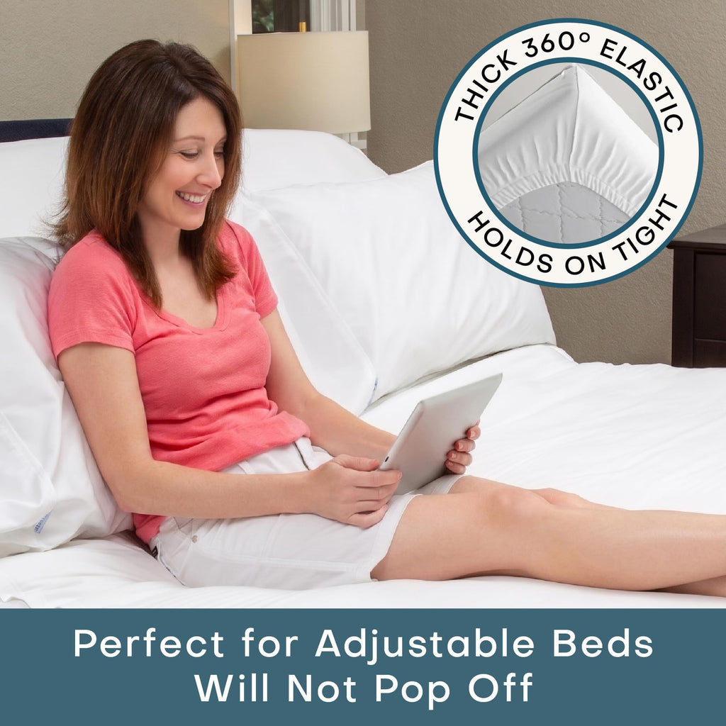 King Fitted Plus Spare Zip Sheet Set Sateen Cotton White