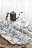 Cotton Linen Rectangle Tablecloth - Pastoral Floral Tablecloth Washable Table Cloth Dining Room Tabl