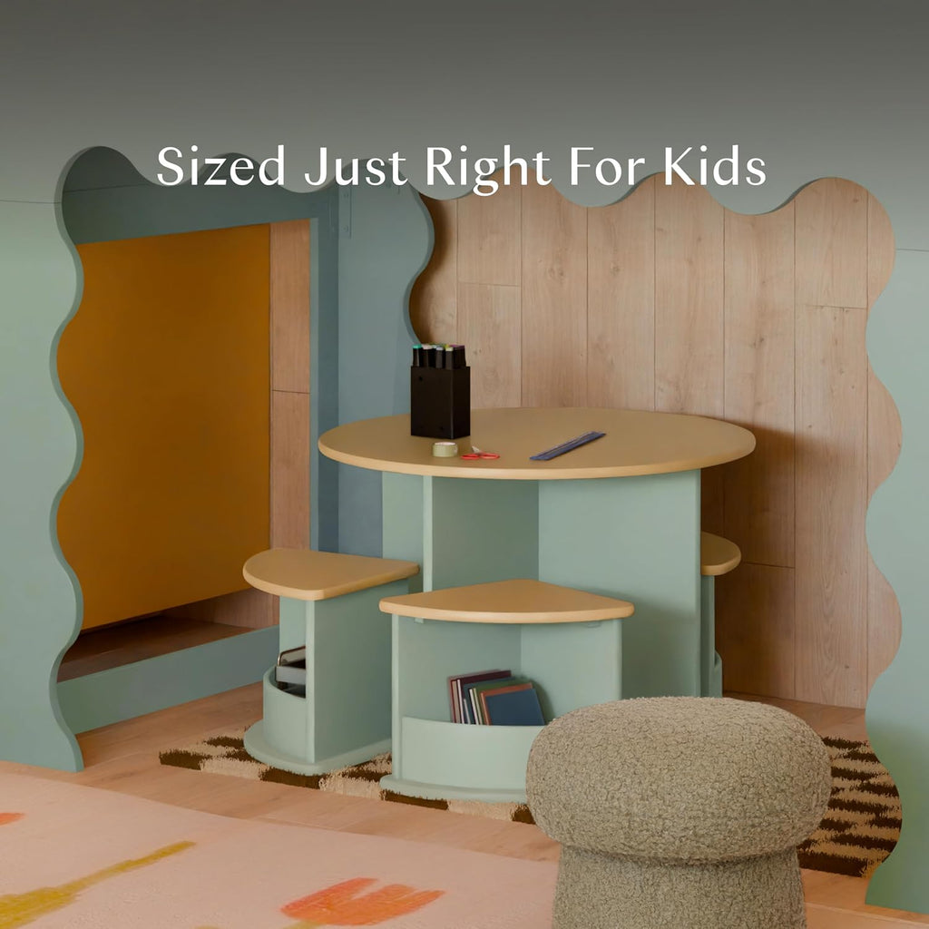 Nessa Nesting Play Table in Light Sage/Honey