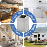 25LBS Portable Washing Machine, Full-Automatic Laundry Machine with Stainless Steel Drum, 10 Wash Programs Compact