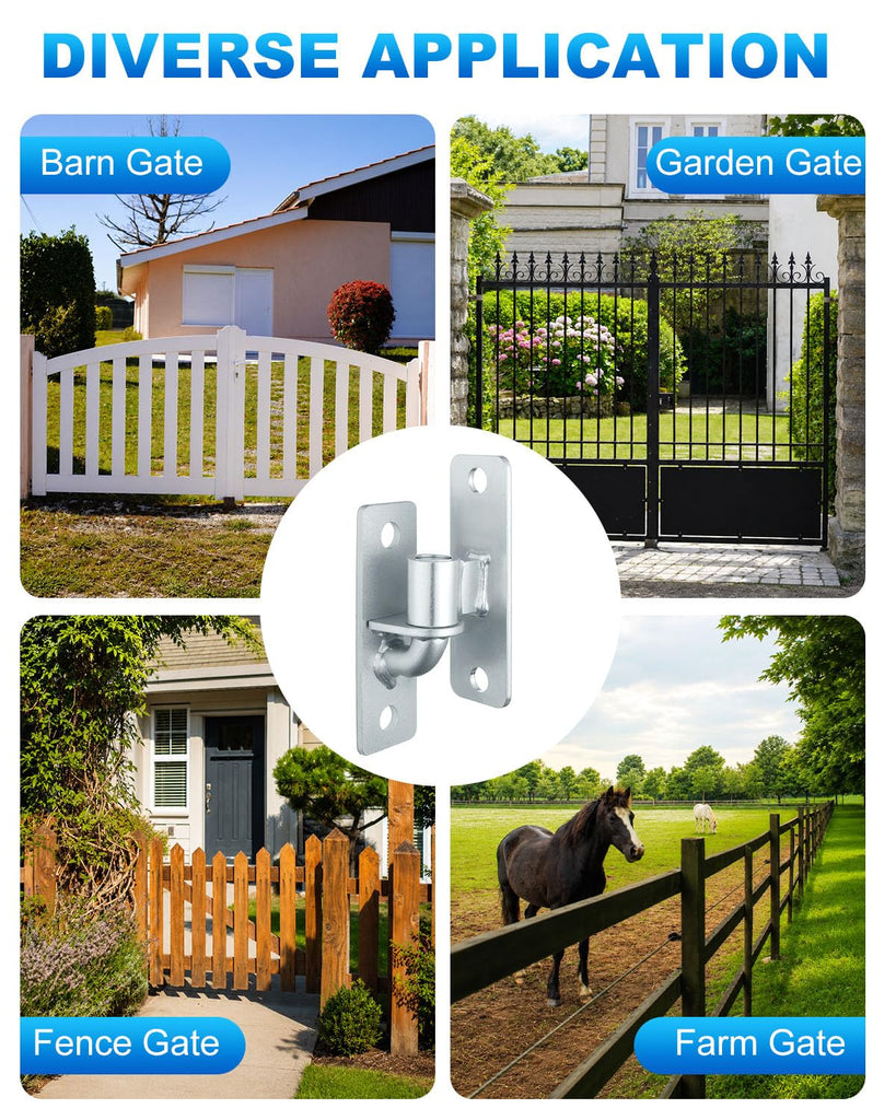5/8" Wall Mount Gate Hinges 2Set, Heavy Duty Farm Gate Hinges 4Pcs