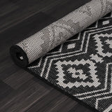 Waikiki Boho Indoor Outdoor Rug 5x7, Washable Outside Carpet for Patio, Deck, Porch, Bohemian Area R