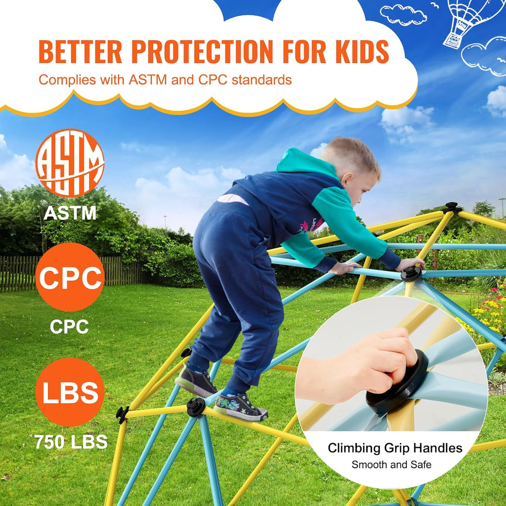 Climbing Dome for Kids 3 to 10 Years Old 10FT Geometric Dome Climber