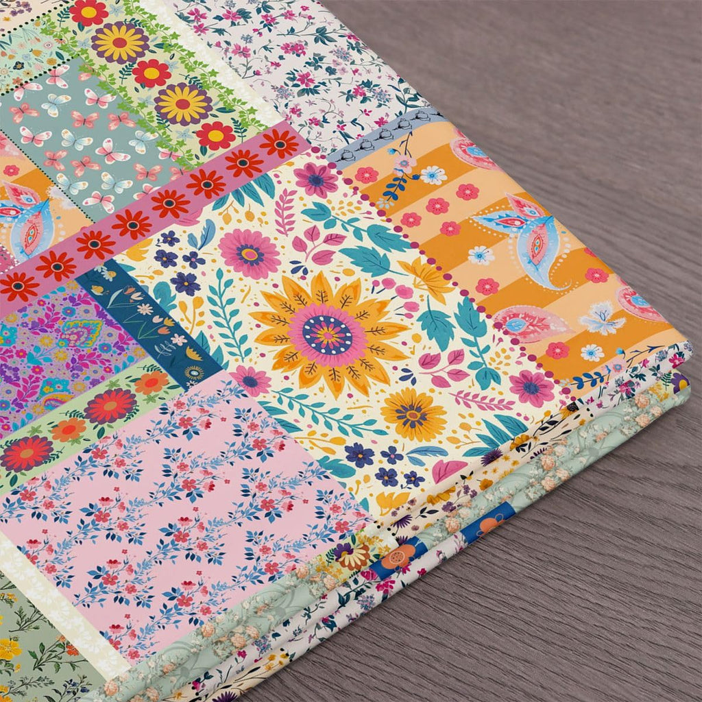 Flowers Upholstery Fabric by The Yard Garden Floral Decorative Fabric Vintage Pastoral Style Material for DIY