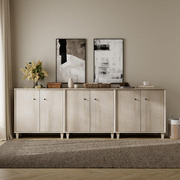 Sideboards Buffet Cabinet 3 in 1 Wide Credenza Buffet Table with Adjustable Shelf, Modern Kitchen Accent Cabinet with