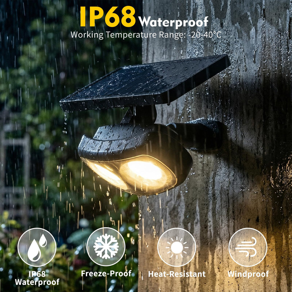 Solar Spot Lights Outdoor Waterproof IP68,RGB Spotlights with Remote,6-Pack