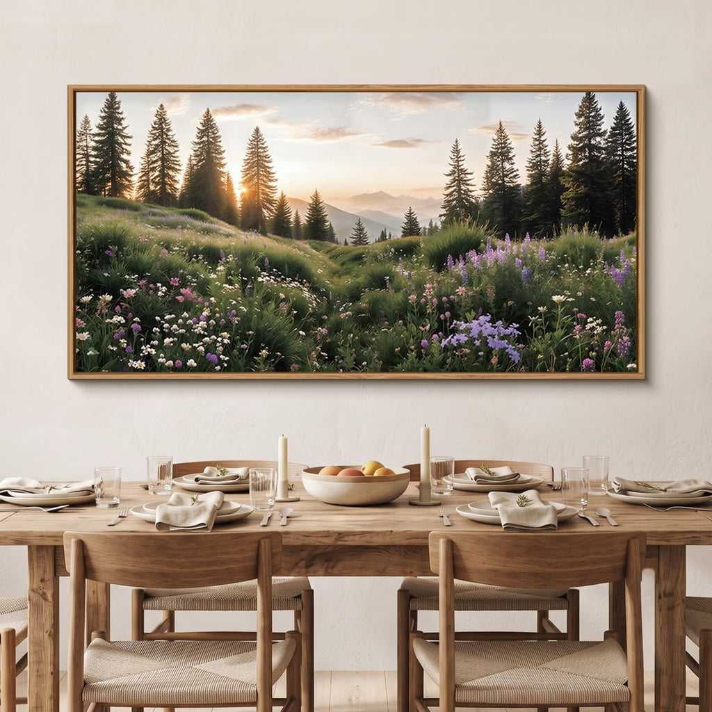 Mountain Forest Canvas Wall Art, Nature Landscape Wall Decor