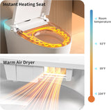 Vipbear Smart Toilet with Bidet Built in, Heated Seat, 4 Cleaning Modes, Child Mode, Warm Dryer & LED Display