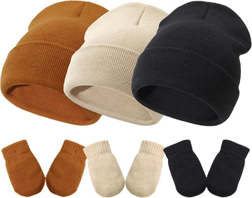 3 Pack Baby Beanies Toddler Kids Winter Hats Soft Knit Hat for Baby Boys Girls Warm Cap Beanies