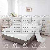Erosebridal King and Queen Bed in a Bag King Comforter Set 7 Pieces,Her King and His Queen Crown Sheet Set,Romantic